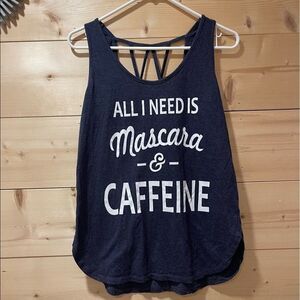 Caffeine and Mascara Women’s Tank Large
